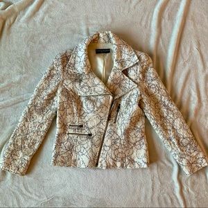 UNIQUE Bianca Nygard Wool Biker Jacket, size 10 Petit